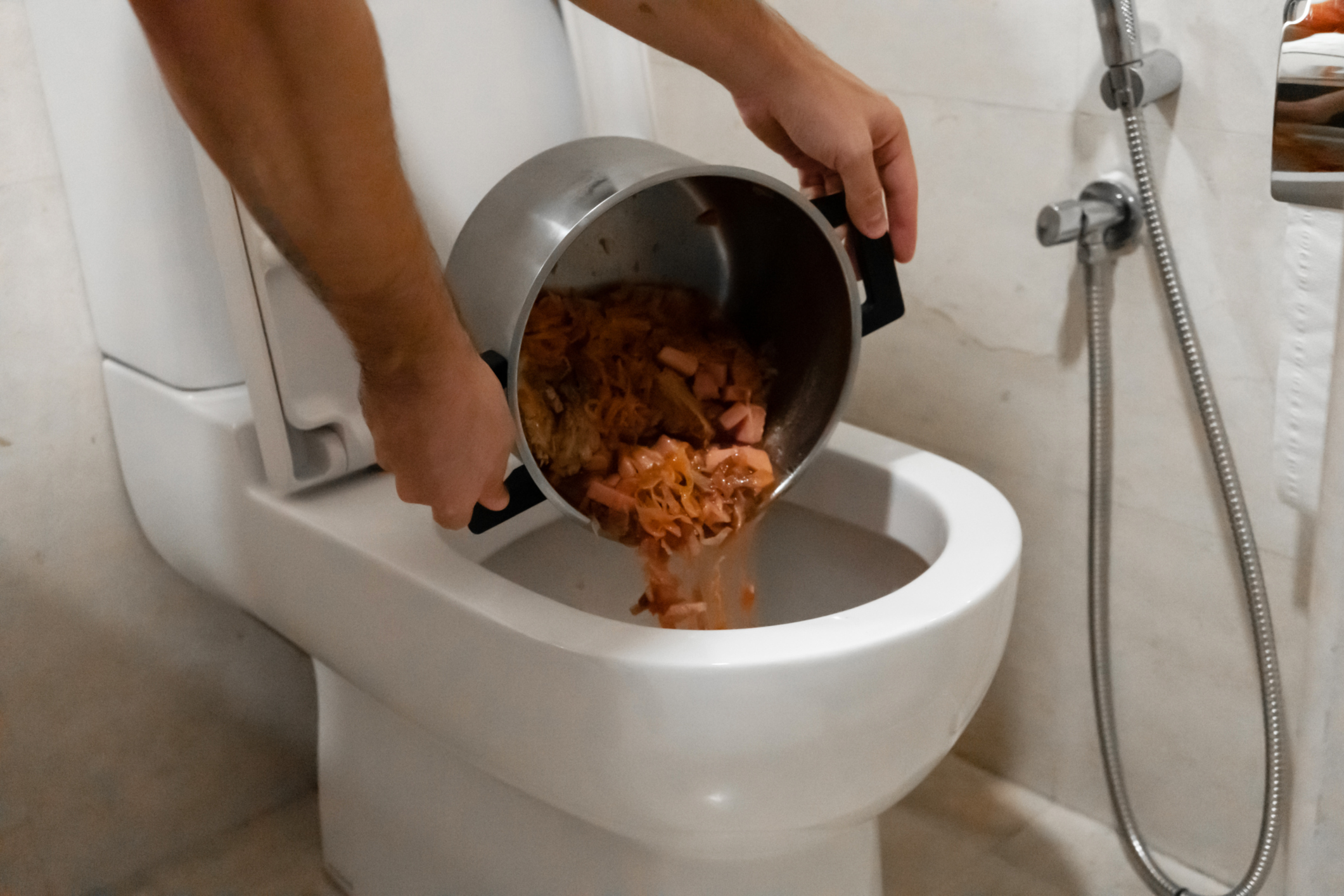 Think Twice Before Flushing Food Down Your Toilet